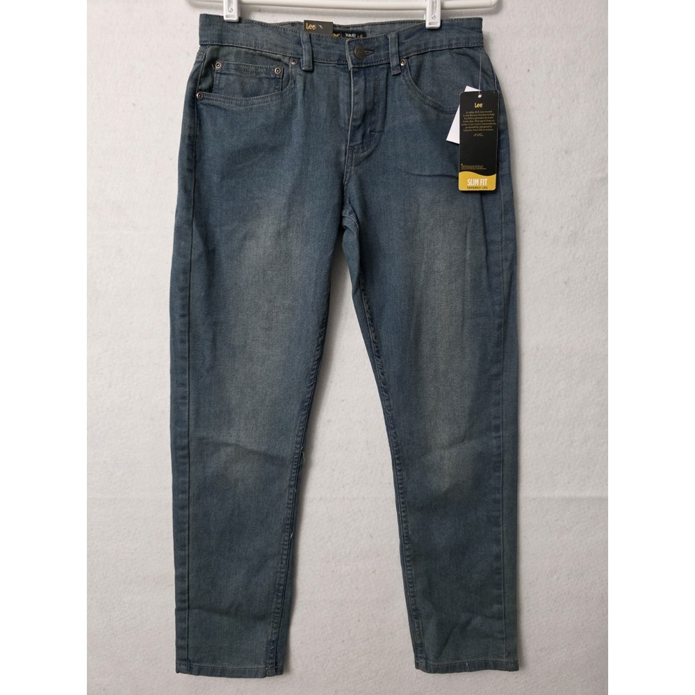Lee Boy's Slim Fit Tapered Leg Stretch Denim Jeans Size 14 Regular